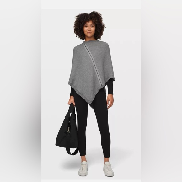 Lululemon Gray Women's Merino Wool Poncho Sweater - Picture 1 of 14